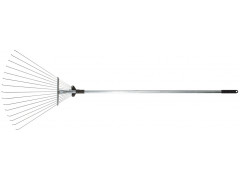 Грабли веерные регулируемые телескопические, 15 зубьев, 180-650 мм, длина 1245-1600 мм