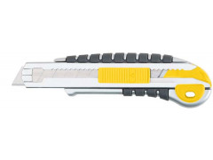 Нож технический 18 мм усиленный прорезиненный, кассета 5 лезвий, Профи