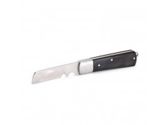 Нож монтерский большой складной с прямым лезвием и зоной для зачистки кабеля НМ-10
