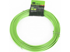 Проволока для подвязки, стальная в ПВХ (зеленый) 25 м, внутр. 1,6 мм / внеш. 3 мм Сибртех