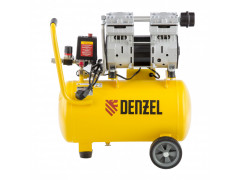 Компрессор Denzel DLS950/24 безмаслянный малошумный  950 Вт, 165 л/мин, ресивер 24 л