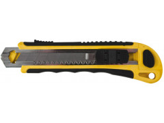 Нож технический 18 мм усиленный, кассета 3 лезвия, автозамена лезвия
