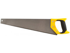 Ножовка по дереву, средний каленый зуб 7 ТPI, 2D заточка, пластиковая прорезиненная ручка 450 мм
